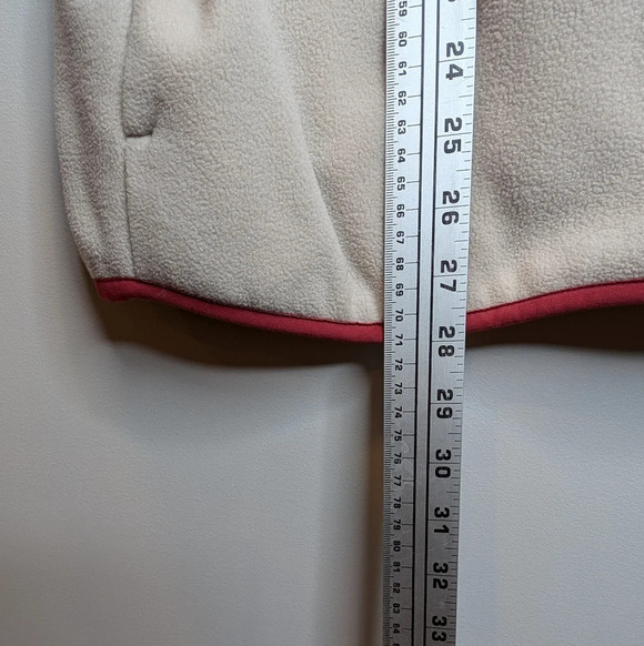 Hyba Plus Size Fleece Pink, Cream & Reddish Orange Zip Up Vest Women 3XL - Picture 6 of 8